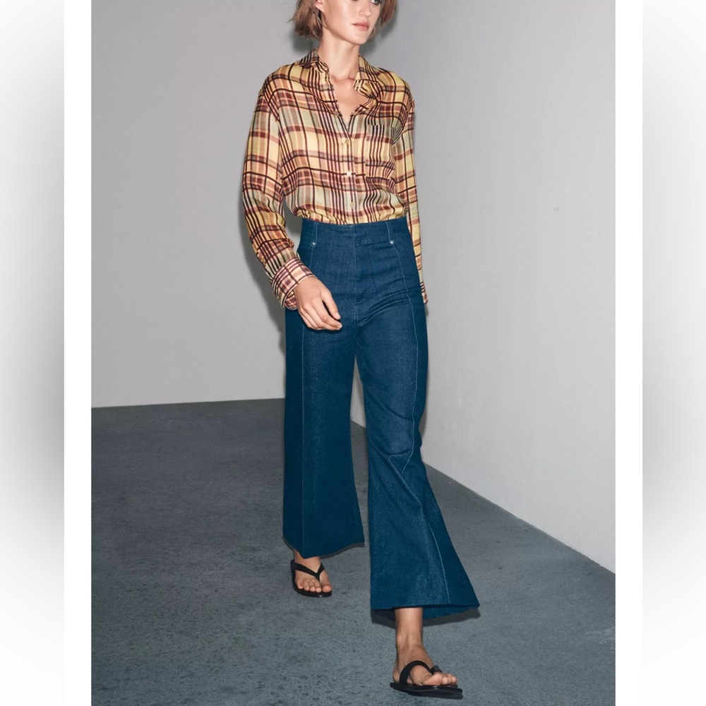 Zara ZW Collection Wide Leg Jeans